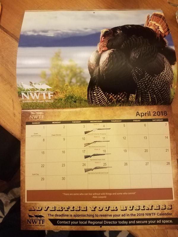 NWTF Calendar Raffle Conservation Group Events