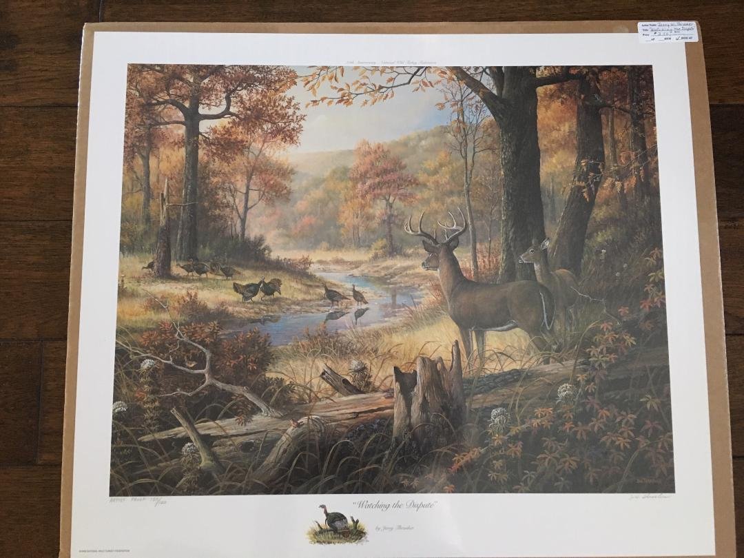 Deer & Turkey Art Print Hunting Collector's-NWTF-New Price Drop $125 ...