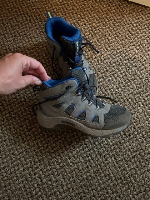 Boys merrell hiking sales boots