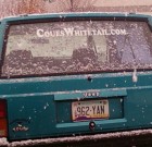 CJ’s sticker in snow